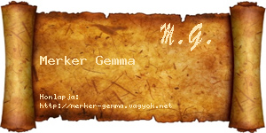 Merker Gemma névjegykártya